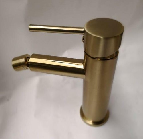 Round brushed gold - , bidet