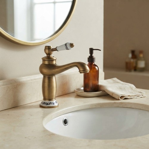 Bathroom sink tap retro - bathroom,