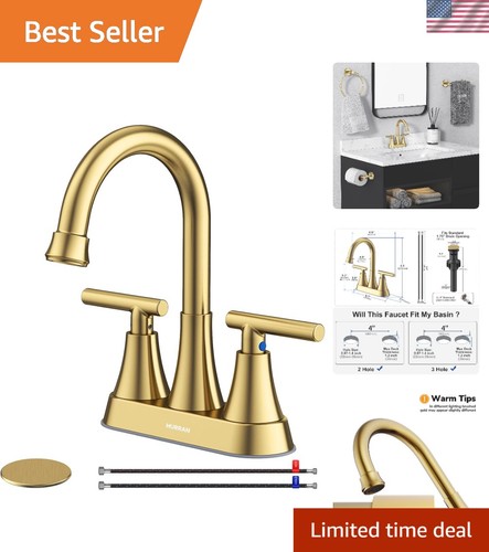 Inch brushed gold centerset - 4-inch,