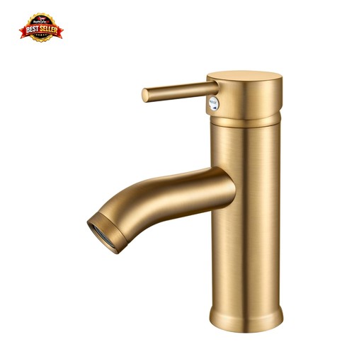 Compact brushed gold basin - brushed,