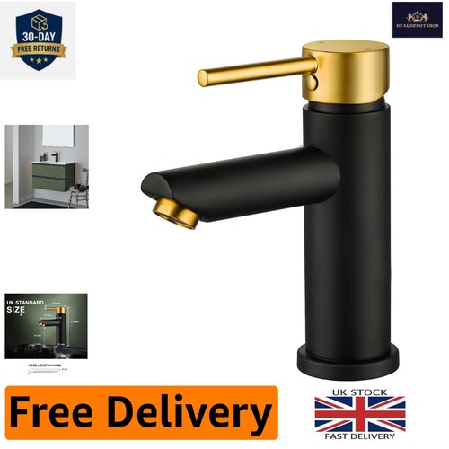 Stylish black gold basin - black,
