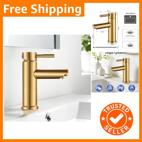 Elegant brushed gold bathroom - elegant,