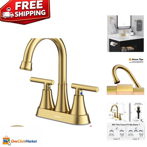 Modern brushed gold bathroom - modern,