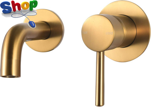 Wall mounted basin - mounted, mixer