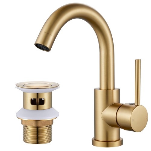 Gold basin mixer - gold,